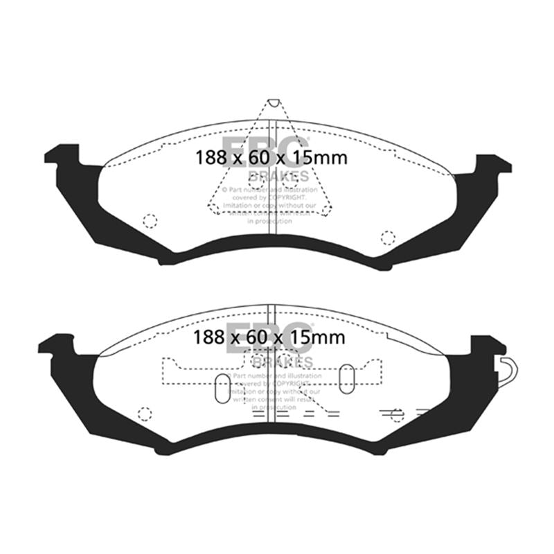 EBC Yellowstuff Street And Track Brake Pads (DP41180R)