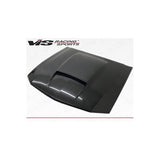 VIS Racing Stalker X Style Black Carbon Fiber Hood (05FDMUS2DSTKX-010C)