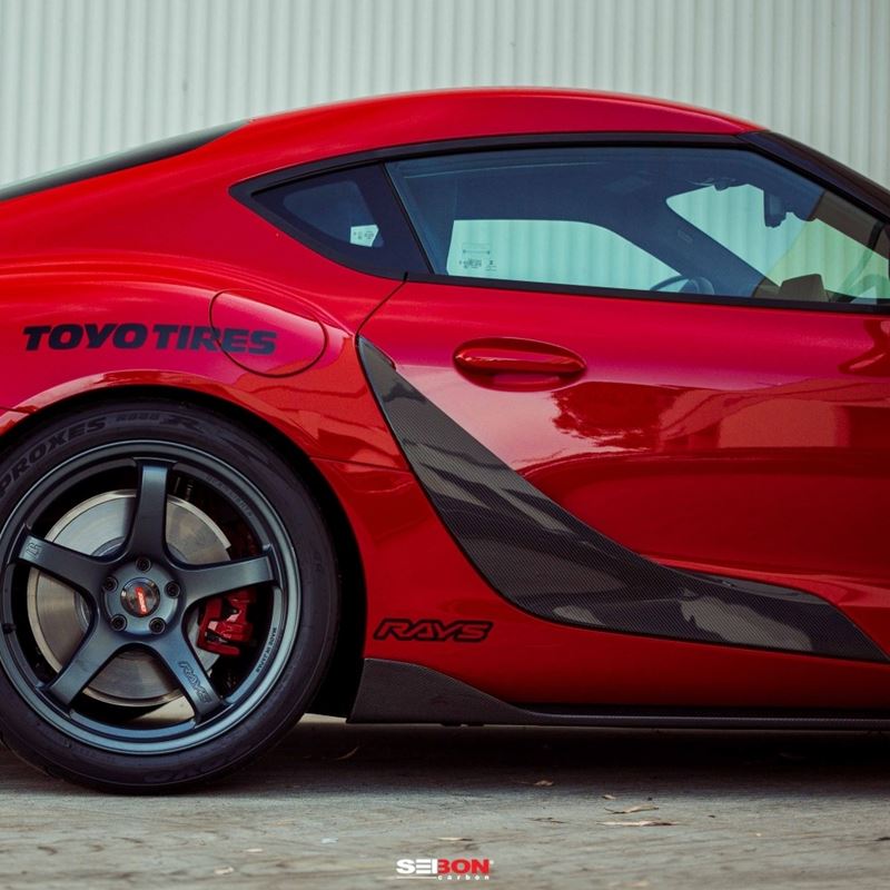 Seibon OE-Style Carbon Fiber Side Skirts for Toyota Supra 20+ (SS20TYSUP-OE )