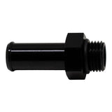 DeatschWerks 6AN ORB Male to 1/2in Male Barb Fitting (Incl O-Ring) - Anodized Matte Black(6-02-0503-B)