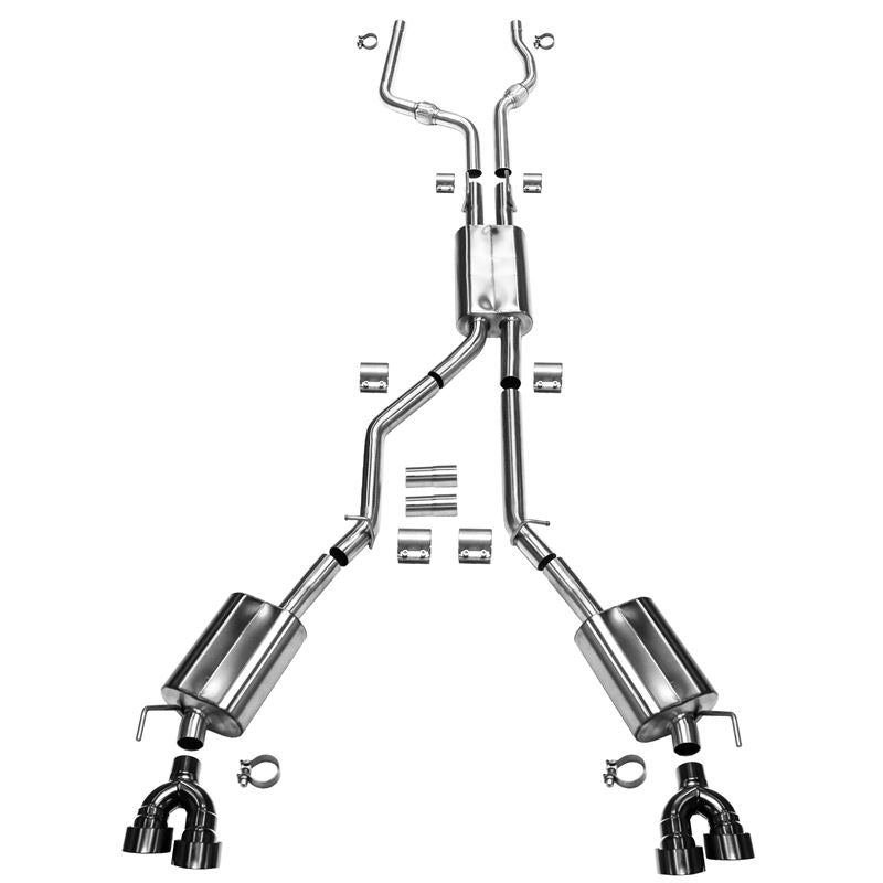 Thermal R&D 2020+ Explorer ST - 2.5" Downpipe Back Exhaust - Black Coated Tips (A/B/C910 - C)