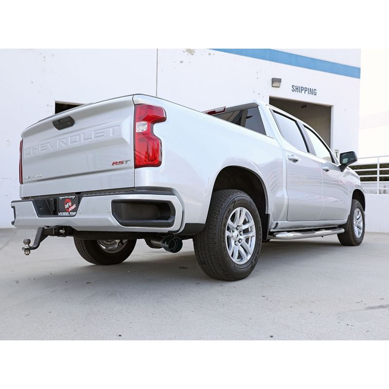 aFe Large Bore-HD 3 IN 409 SS Back Exhaust System w/Black Tip for 23-23 GM Trucks L6-3.0L (td) LZ0 (49-44144-B)