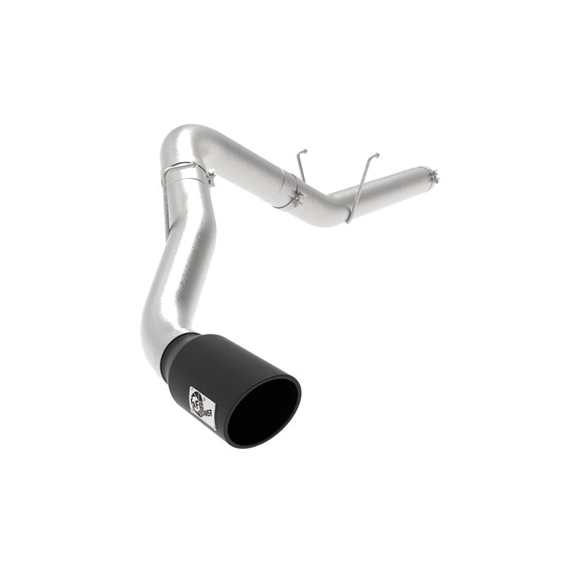 aFe Large Bore-HD 5 IN 409 Stainless Steel DPF-Back Exhaust System w/Black Tip (49-42075-B)