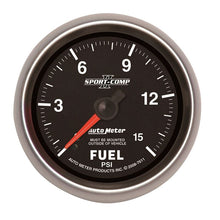 Load image into Gallery viewer, AutoMeter Sport-Comp II 2-5/8in Mechanical 15PSI Fuel Pressure Gauge (7611)