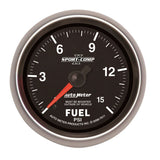 AutoMeter Sport-Comp II 2-5/8in Mechanical 15PSI Fuel Pressure Gauge (7611)