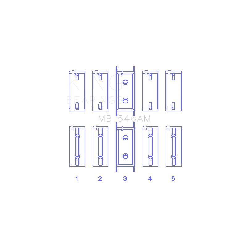 King Engine Bearings Main Bearing Set for 1983-1986 Dodge Power Ram 50 (MB 546AM)
