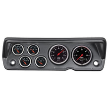 Load image into Gallery viewer, AutoMeter Designer Black 70-76 Duster/Demon/Dart Dash Kit 6pc Tach / MPH / Fuel / Oil / WTMP / Volt (7031-DB)