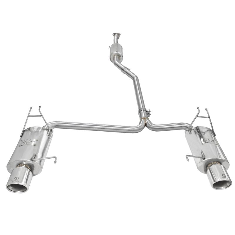 Takeda 2-1/4 IN to 2 IN 304 Stainless Steel Cat-Back Exhaust w/Polished Tips (49-36612)