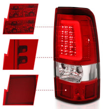 Load image into Gallery viewer, ANZO USA Tail Light Assembly, LED, Red/Clear Lens, Chrome, Pair, (311332)