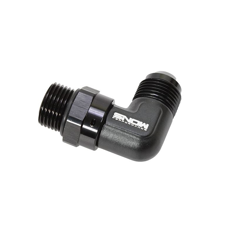 Snow Performance -10 ORB to -10AN 90 Degree Swivel Fitting (Black) (SNF-60119)