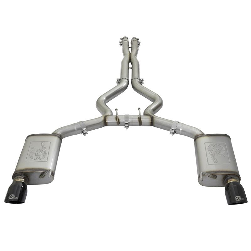 aFe MACH Force-Xp 3 IN 304 Stainless Steel Cat-Back Exhaust System w/Black Tip (49-33072-1B)