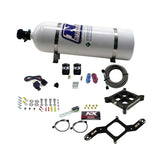 Nitrous Express 4150 Single Entry Crossbar Nitrous Plate Kit Pro-Power (100-500HP) w/15lb Bottle (63540-15)