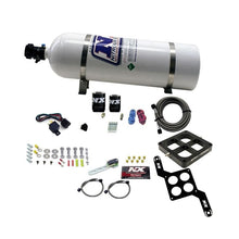 Load image into Gallery viewer, Nitrous Express Dominator Single Entry Billet Crossbar RNC Nitrous Kit (250-750HP) w/15lbbottle (63870-15)