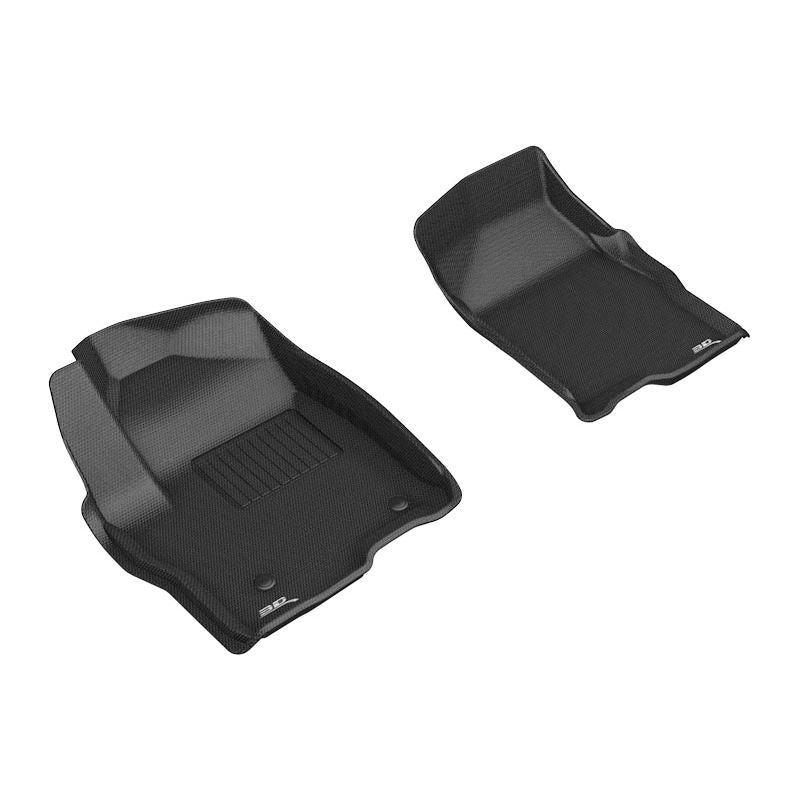 3D Maxpider GMC SIERRA / CHEVROLET SILVERADO CREW CAB 2019-2024 BUCKET SEATS, KAGU BLACK R1 (VINYL FLOOR) (L1GM03511509)