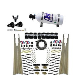 Nitrous Express 8 Cyl Dry Direct Port Four Stage 8 Solenoids Nitrous Kit (200-600HP) w/5lb Bottle (93306-05)