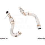 GTHAUS Turbo-Back (outlet) Down Pipe catless Stainless for 2015-2017 Mercedes-Benz GLA45 AMG(ME2313002)