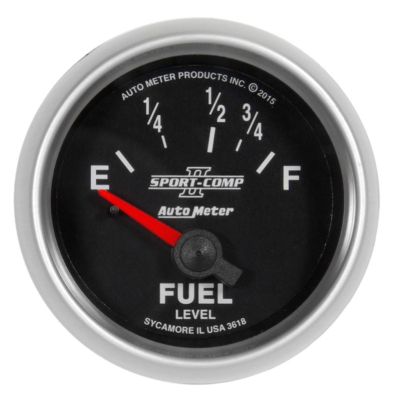 AutoMeter Sport-Comp II Gauge Fuel Level 2 1/16in 16e To 158f Elec Sport-Comp II (3618)