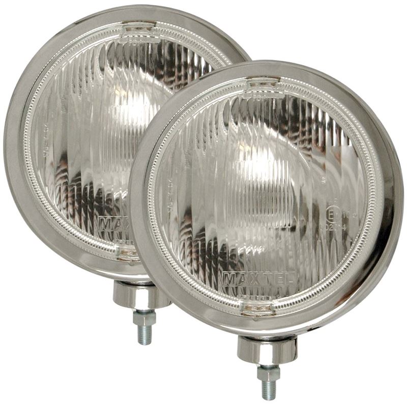 ANZO USA Off Road Halogen Light Universal H3 8in Round Slimline Off Road Light Chrome (821004)