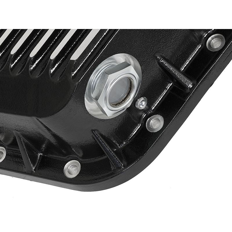 aFe Pro Series Differential Cover Black w/ Machined Fins and Gear Oil (10.25/10.50-12) (46-70022-WL)