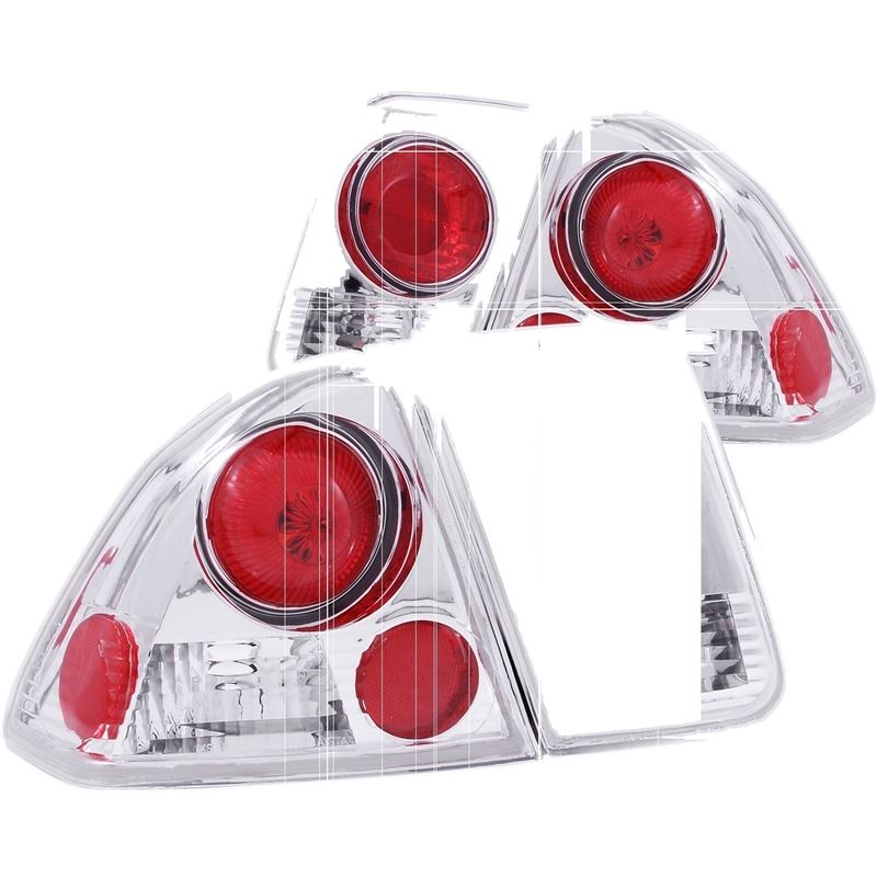 ANZO USA 2001-2004 Honda Civic Taillights Chrome (221047)