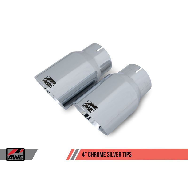 AWE Tuning Touring Edition Axle-back Exhaust for S550 Mustang EcoBoost - Chrome Silver Tips (3015-32086)