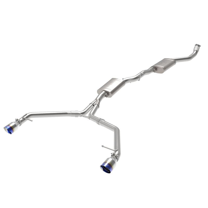 aFe MACH Force-Xp 3 to 2-1/2 IN Stainless Steel Cat-Back Exhaust w/ Blue Flame Tip for 2013-2016 Audi allroad(49-36438-L)