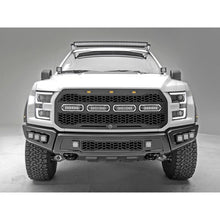 Load image into Gallery viewer, aFe Scorpion Complete Replacement Tread Design Grille Flat Black w/ LED Lights (79-21001L)