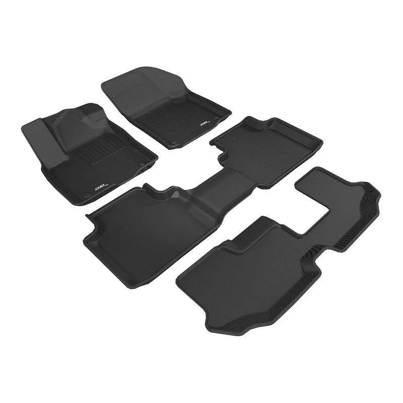 3D Maxpider KAGU Floor Mat, BLACK, 1ST ROW/2ND ROW/3RD ROW (L1VW08401509)