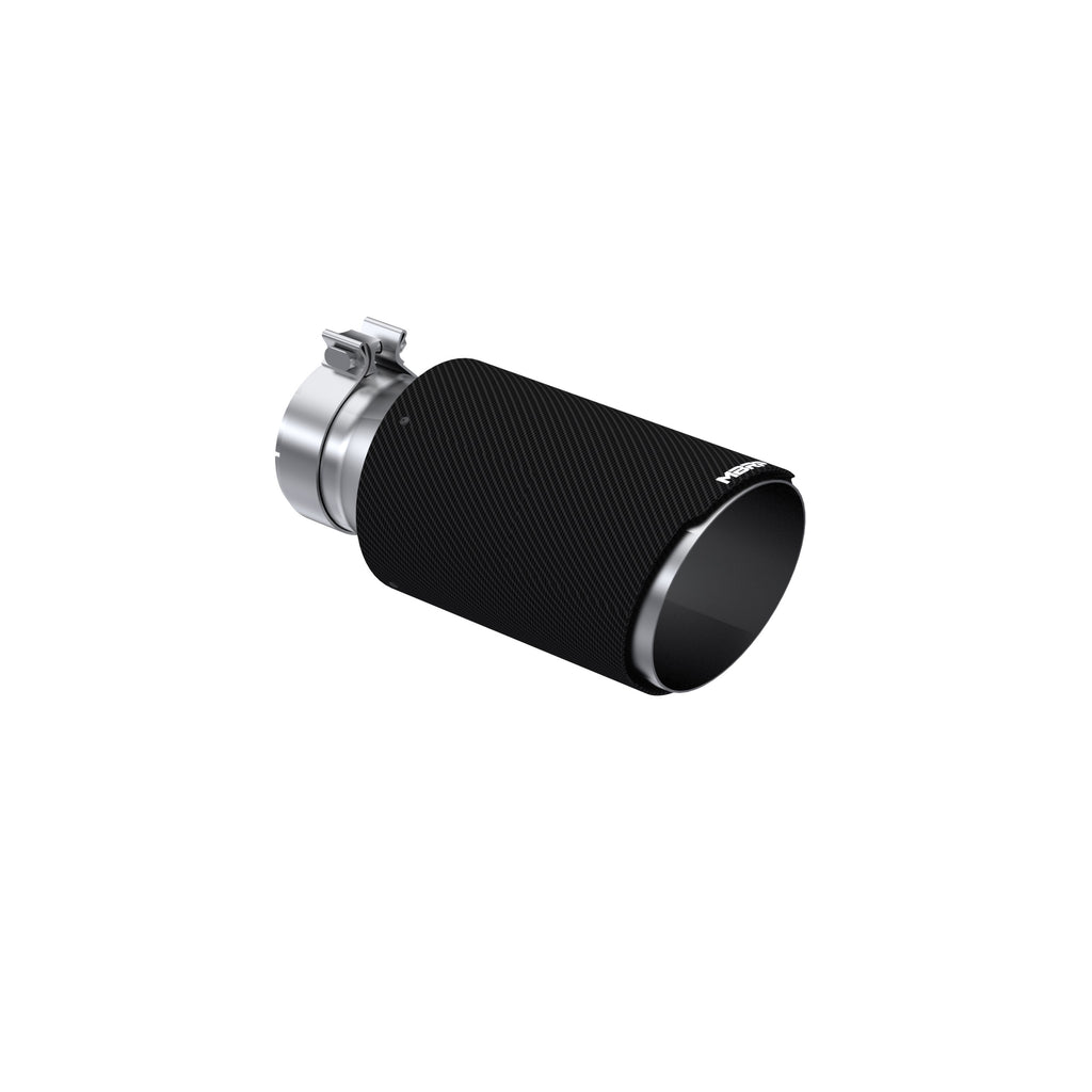 MBRP Universal Carbon Fiber Tip 6in OD/4in Inlet/12in L - Angle Cut Tip (T5072CF)