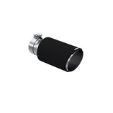 MBRP Universal Carbon Fiber Tip 6in OD/4in Inlet/12in L - Angle Cut Tip (T5072CF)