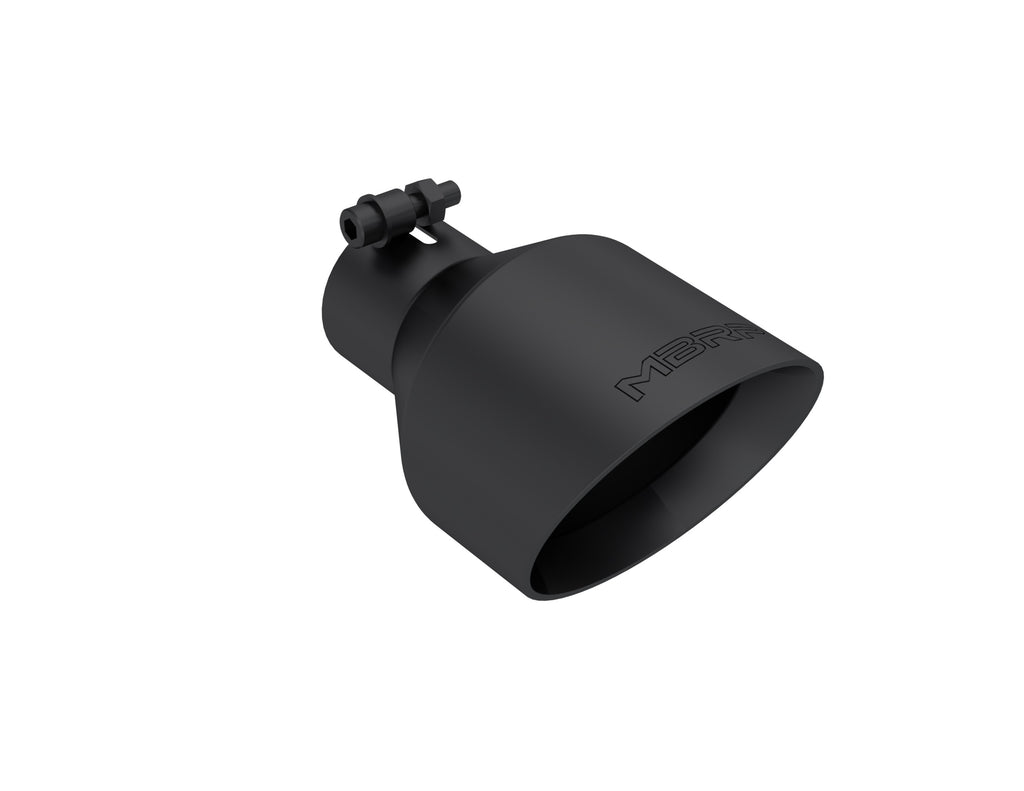 MBRP Black-Coated Tip 2.5in ID, 5in OD Out, 8in Length, Angle Cut, Dual Wall (T5203BLK)