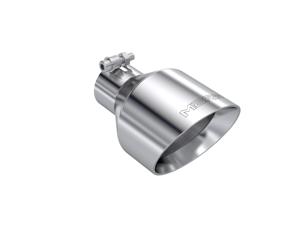 MBRP T304 SS Tip 2.5in ID, 5in OD Out, 8in Length, Angle Cut, Dual Wall (T5203)