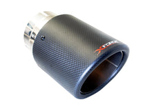Load image into Gallery viewer, XFORCE 4' OD Carbon Fibre Double Wall Angle Cut Tip 3" Inlet(76MM) (TC-AW4-76)