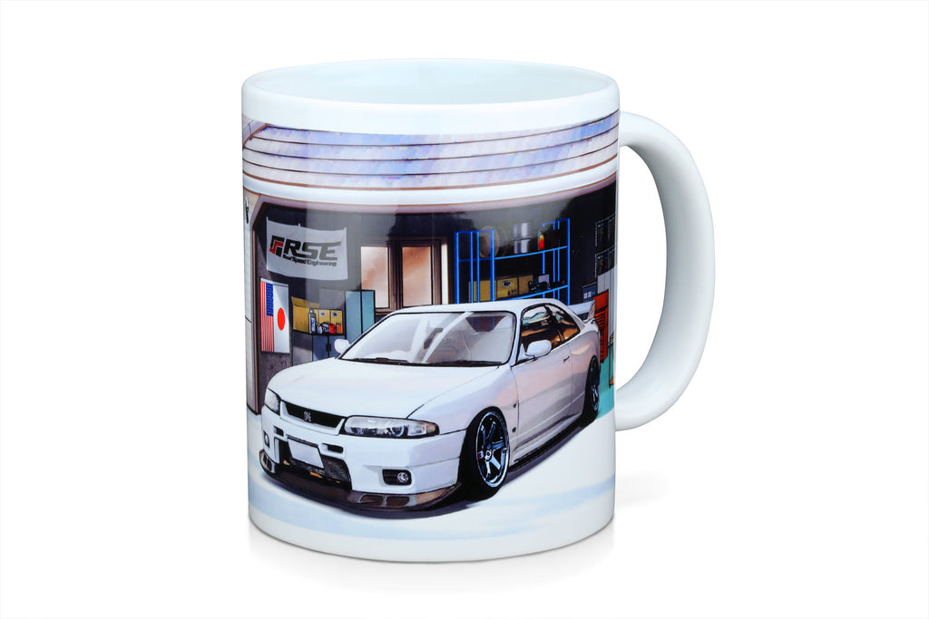 TOMEI MUG WHITE R33 GT-R CAR LIFE GARAGE (TG601A-NS00H)