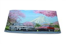 Load image into Gallery viewer, TOMEI BATH TOWEL GDB/BNR32/AE86 CHERRY BLOSSOM MT.FUJI (TG901A-0000A)