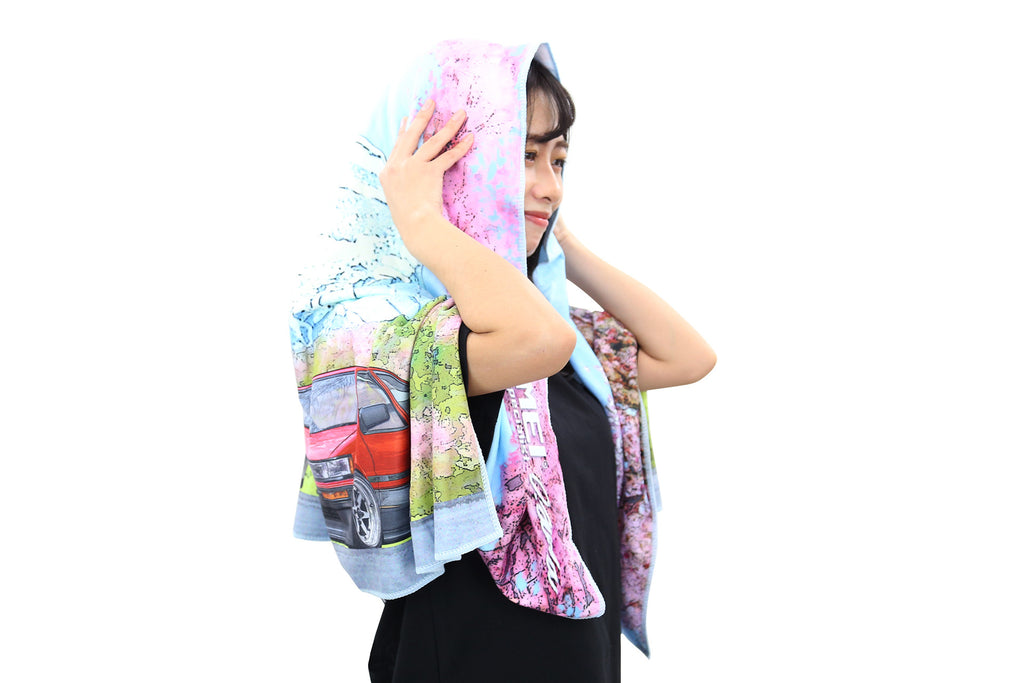 TOMEI BATH TOWEL GDB/BNR32/AE86 CHERRY BLOSSOM MT.FUJI (TG901A-0000A)