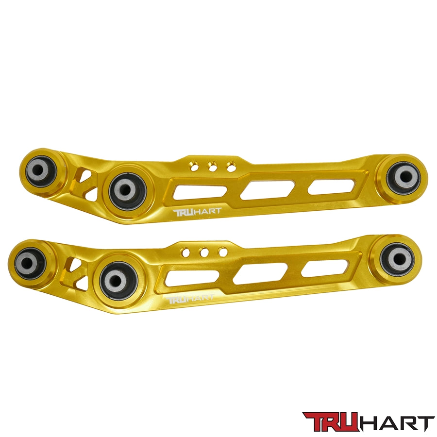 Rear Lower Control Arms Gold For 90-01 Acura Integra 88-95 Honda Civic 88-91 Honda CRX TruHart