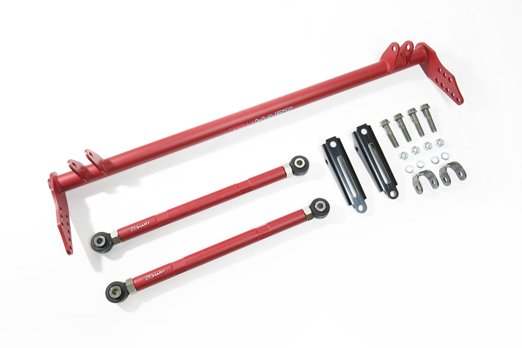 Front Traction Bar Set Red 7 Piece For 94-01 Acura Integra 92-00 Honda Civic TruHart