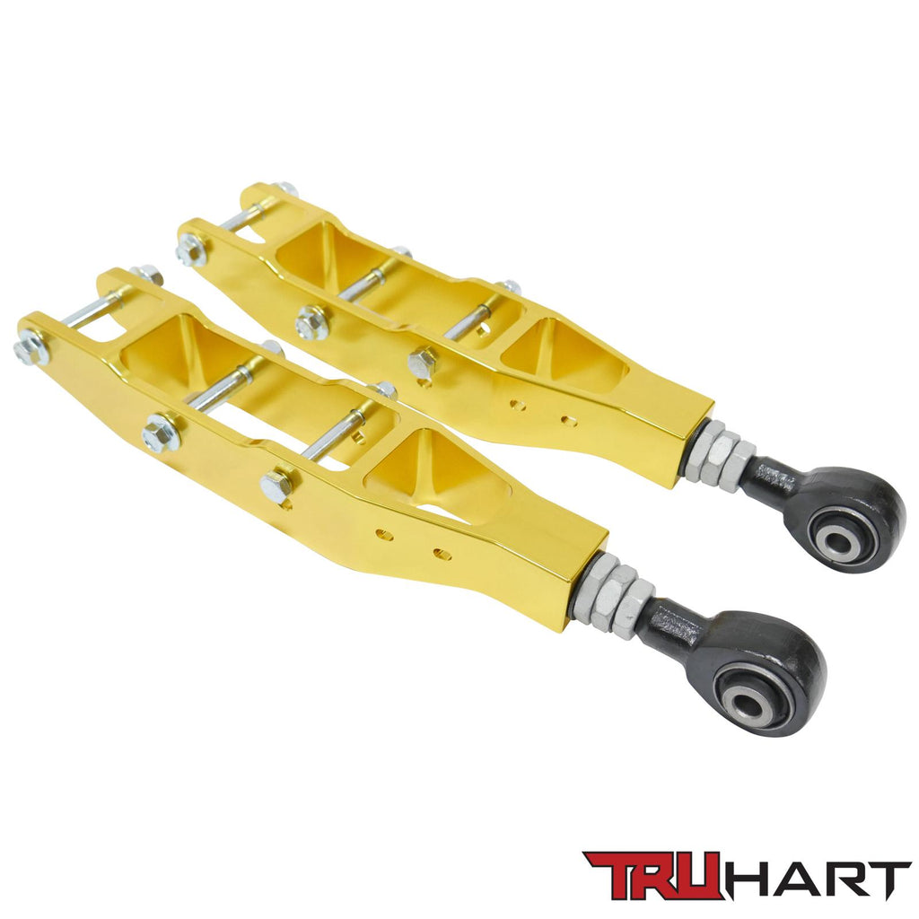 Rear Lower Control Arms Adjustable Anodized Gold For 12-21 Subaru BRZ 08-16 Subaru Impreza 10+ Subaru Legacy 08+ Subaru STI/ WRX 12-17 Scion FR-STruHart