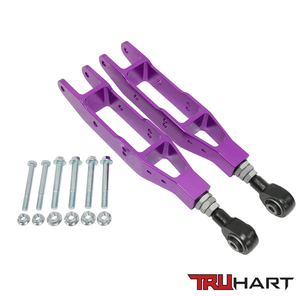 Rear Lower Control Arms Adjustable Anodized Purple For 12-21 Subaru BRZ 08-16 Subaru Impreza 10+ Subaru Legacy 08+ Subaru STI/ WRX 12-17 Scion FR-S TruHart