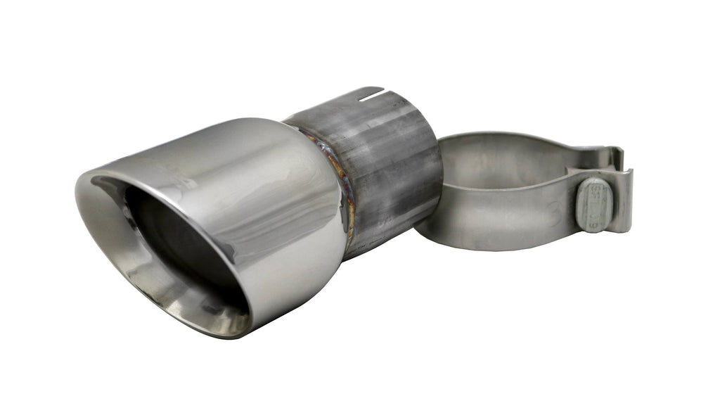 Corsa Performance Single 3.5 Inch Polished Pro-Series Tip (Clamp Included) 2.75 Inlet Pipe Universal Stainless Steel (TK003)