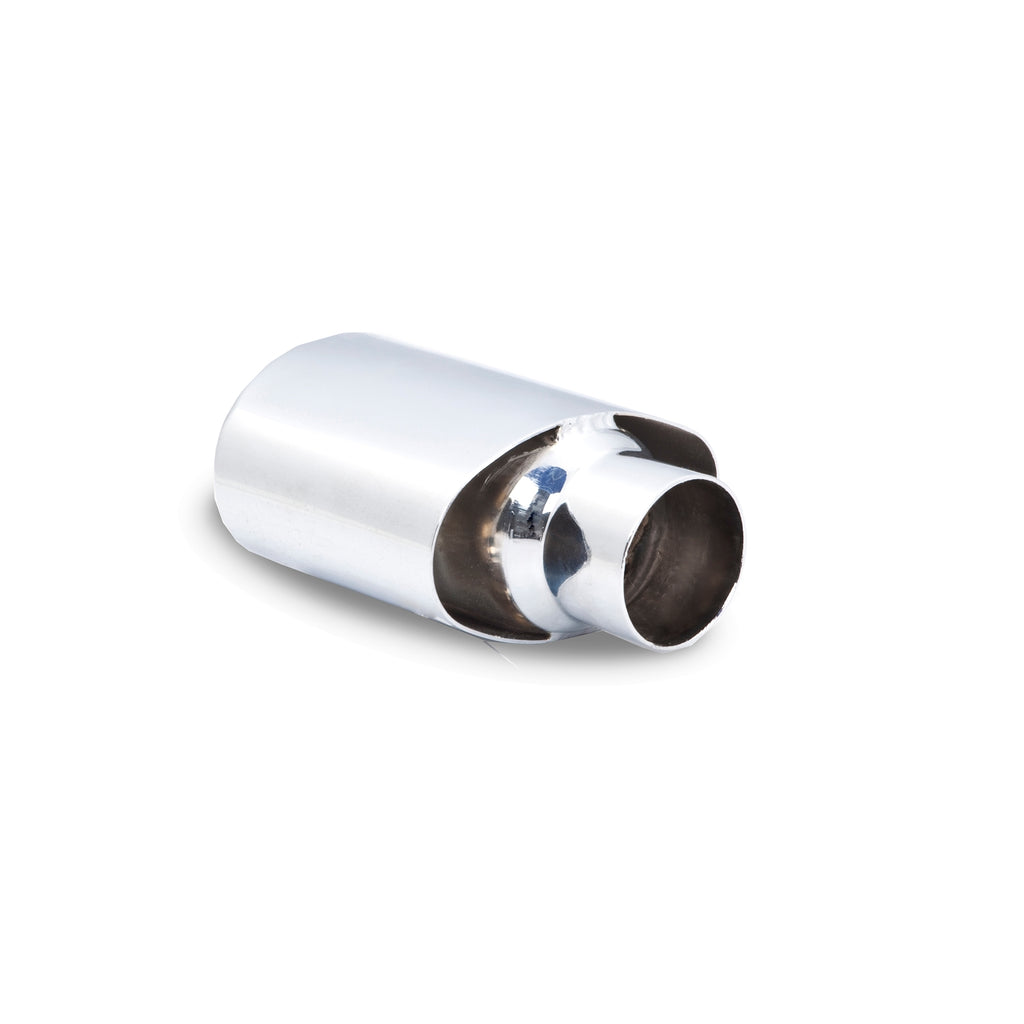 XFORCE 25" Inlet, Oval (3" X55" ) Double Angle Cut, Single Wall RHS Stainless Steel Tip (TS06)