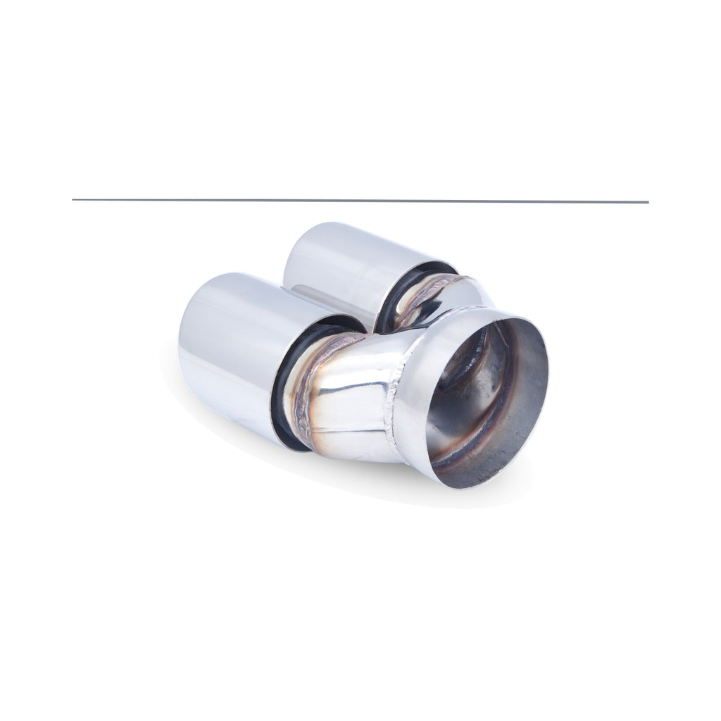 XFORCE Twin 35" Round Angle Cut Dual Wall 3" Inlet (TY-AW35-76)