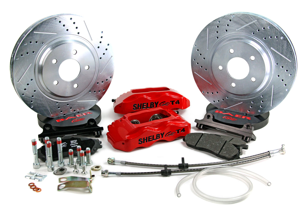 Baer Brakes 13" Track4 Front Brake Kit - Red w/Shelby Logo (4261277R)