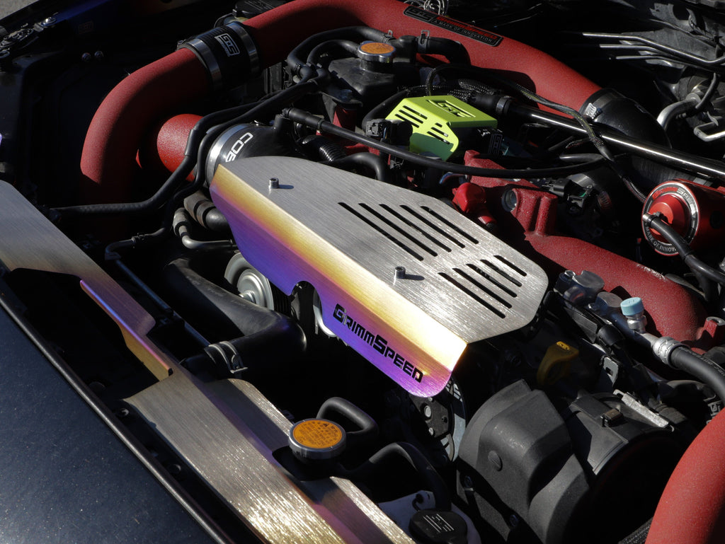 GrimmSpeed Titanium Alternator Shroud 2002-2014 WRX/2004-2021 STI (EJ Engines) (1065.1.TI)