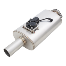 Load image into Gallery viewer, XFORCE Varex Universal Oval 5" X8", 15" Body Length, Center-In-Center-Out, 25" Flanged Inlet, 25" Single-Wall Outlet (VMK10-250)