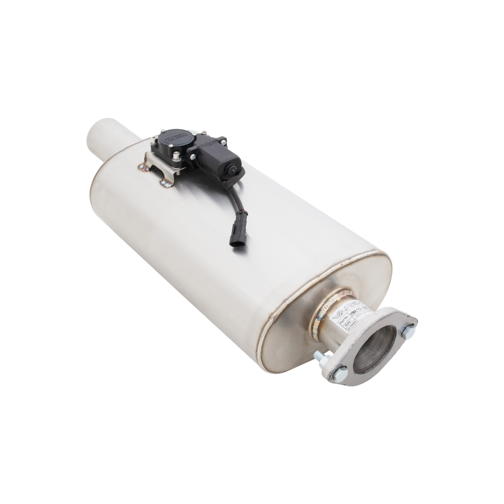 XFORCE Varex Universal Oval 5" X8", 15" Body Length, Center-In-Center-Out, 25" Flanged Inlet, 25" Single-Wall Outlet (VMK10-250)