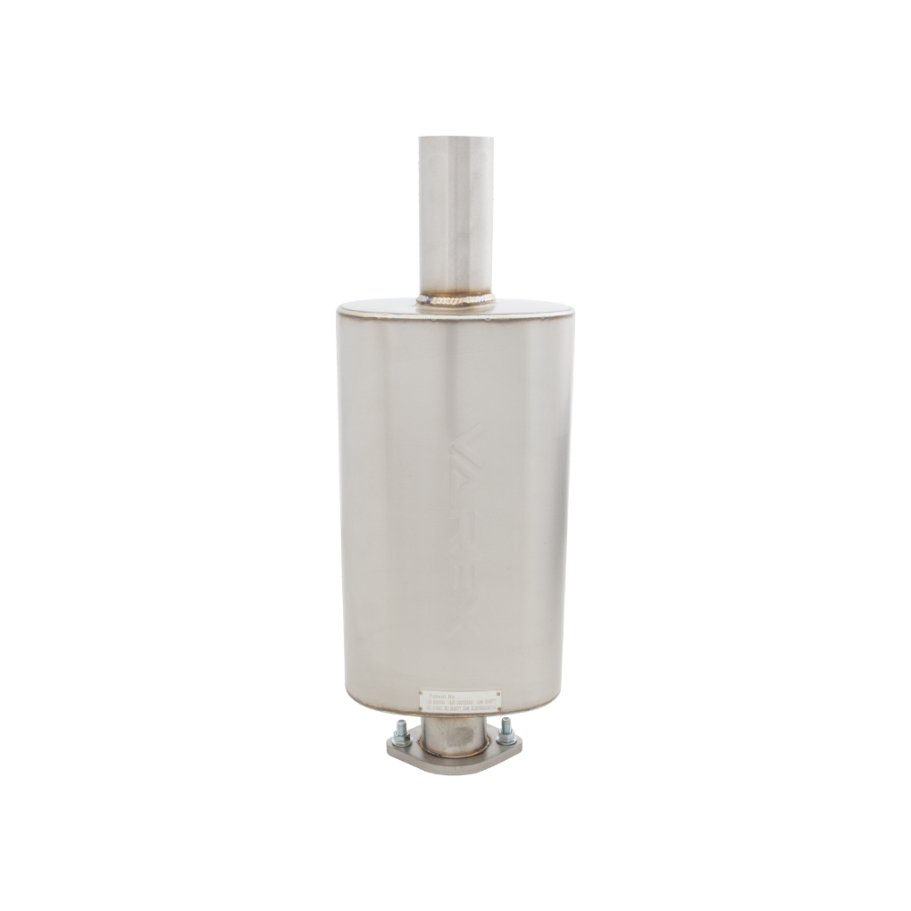 XFORCE Varex Universal Oval 5" X8", 15" Body Length, Center-In-Center-Out, 25" Flanged Inlet, 25" Single-Wall Outlet (VMK10-250)