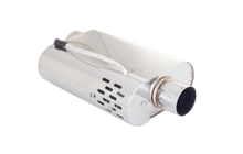 Load image into Gallery viewer, XFORCE Varex Muffler W/Hidden Motor, 3" Inlet/Outlet, Offset In /Center Out, 4" (H) X 95" (W)X13" (L) Oval Body (VMK52-300)