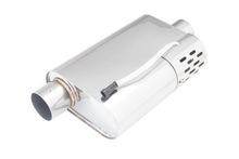 Load image into Gallery viewer, XFORCE Varex Muffler W/Hidden Motor, 3" Inlet/Outlet, Offset In /Center Out, 4" (H) X 95" (W)X13" (L) Oval Body (VMK52-300)